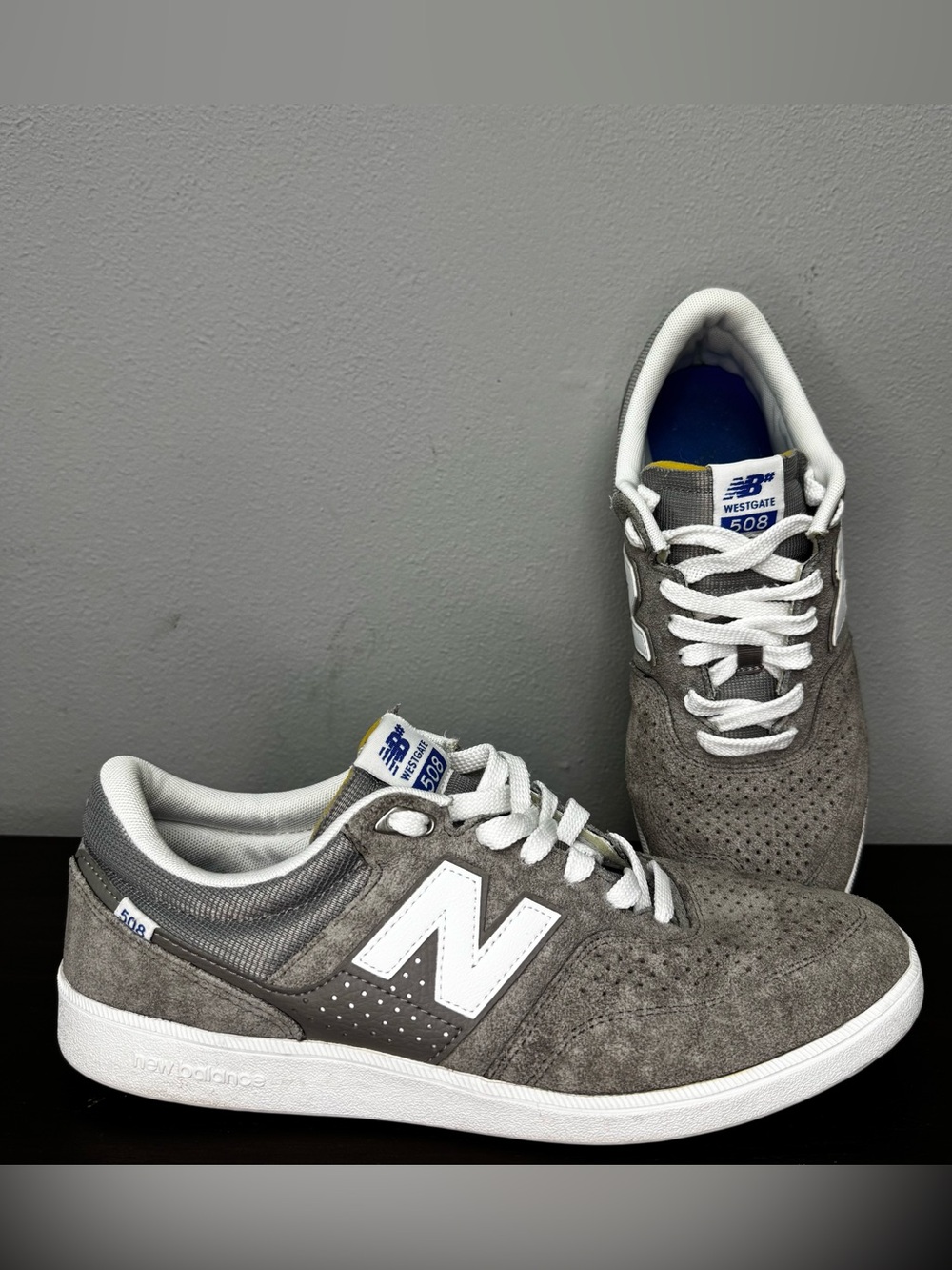 New Balance Numeric 508 Brandon Westgate Grey White Skate Shoes Men's Size 9.5